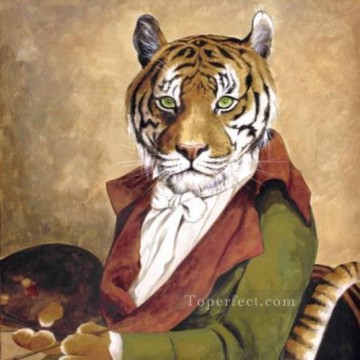 clothing tiger Oil Paintings
